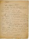 Brief von Louise Michel an Monsieur Lacroix, 1. Seite