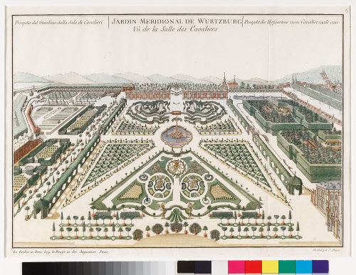 Johann Prokop Mayer (Vorlage von), Prospect des Hofgartens vom Cavaliersaale aus, 1784