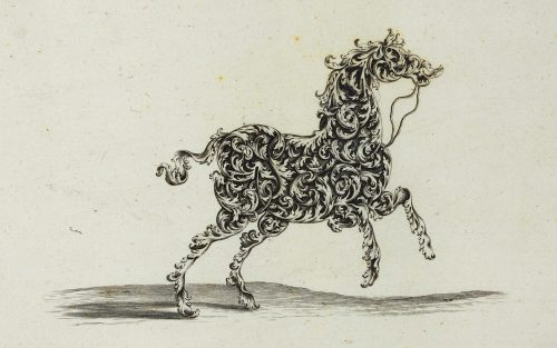 Wolfgang Hieronymus von Bömmel (Künstler*in), Ein Pferd aus Blattornamenten, ca. 1675–1700