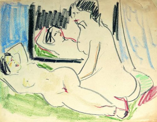 Ernst Ludwig Kirchner (Künstler*in), Zwei weibliche Akte, ca. 1909/10