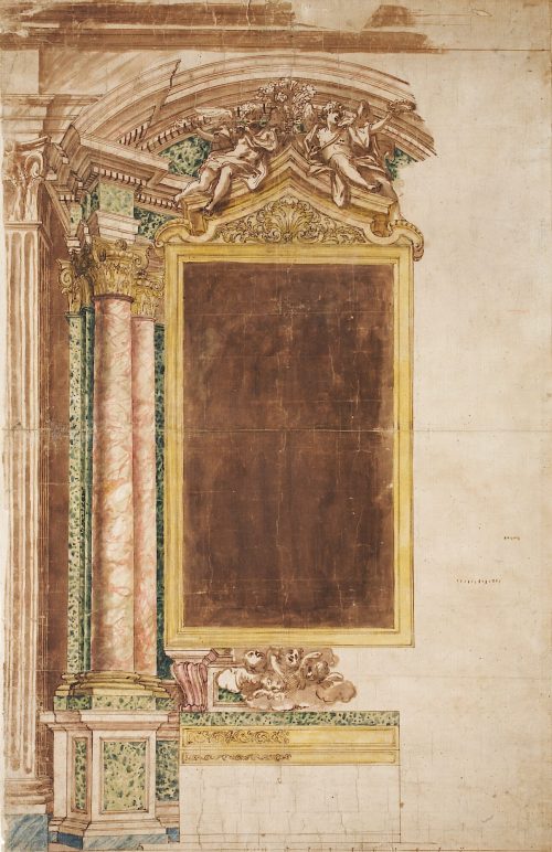 Giuseppe Passeri (Künstler*in), Entwurf für eine Altarumrahmung, ca. 1650–1700