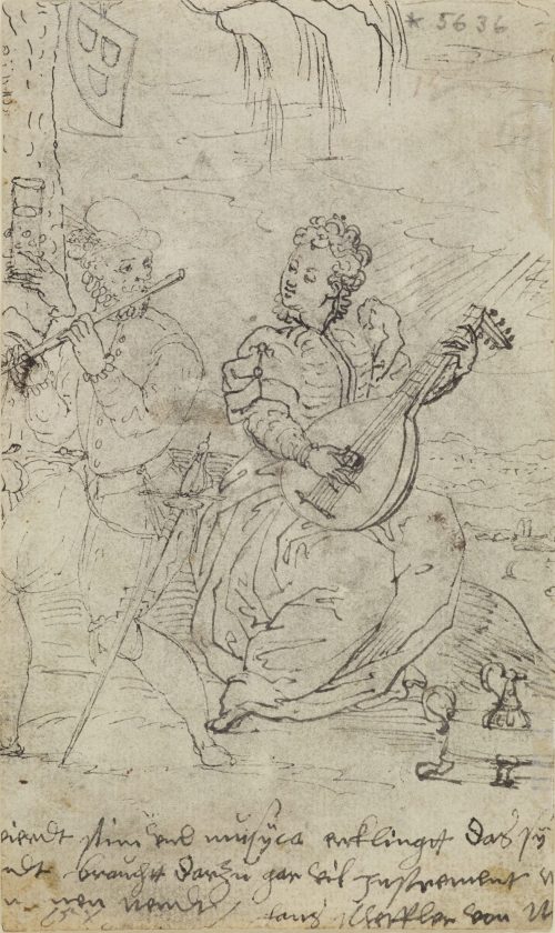 Hans Scheffler (Künstler*in), Musizierendes Paar in einer Landschaft, ca. 1580–1600