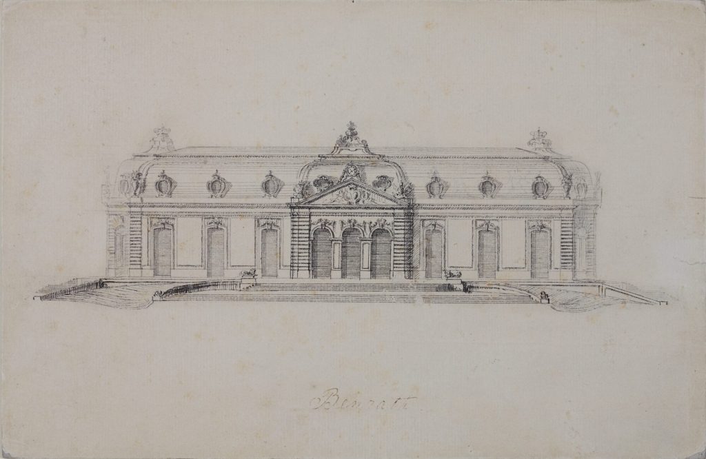 Ansicht der Nordfassade von Schloß Benrath
