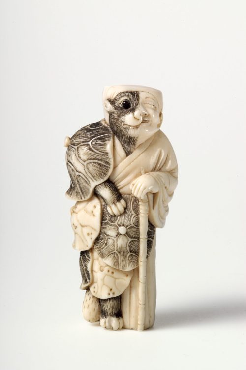 Netsuke, Tanuki bôzu, ca. 1850