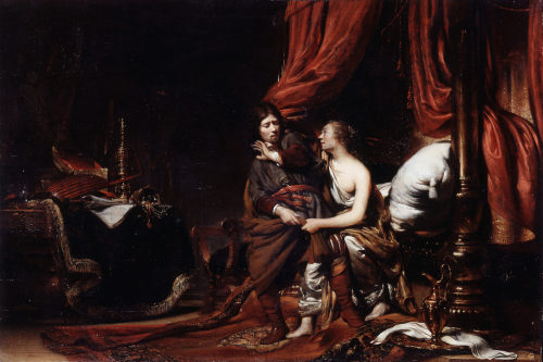 Cornelis de Bisschop (Künstler*in), Joseph und die Gattin des Potiphar, 1664