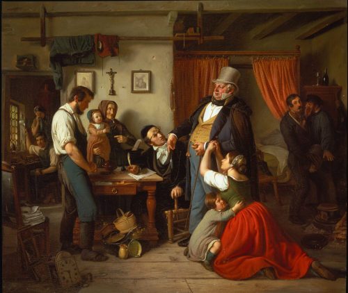 Peter Schwingen (Künstler*in), Die Pfändung, 1845