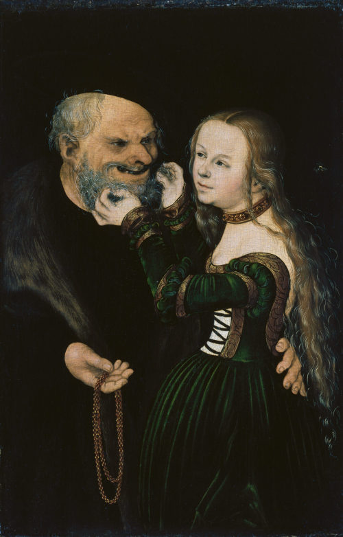 Lucas Cranach der Ältere (Künstler*in), Das ungleiche Paar (Der verliebte Alte), ca. 1530