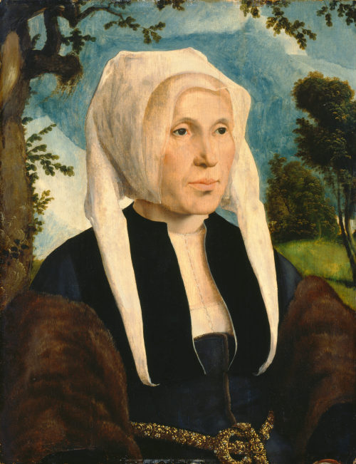 Maarten van Heemskerk (Künstler*in), Brustbildnis einer Frau mit weißer Haube, ca. 1540