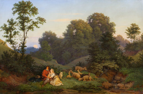 Ludwig Richter (Künstler*in), Frühlingsabend, 1844