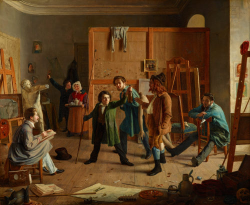 Johann Peter Hasenclever (Künstler*in), Atelierszene, 1836