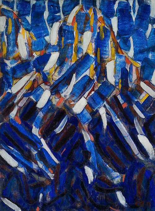 Christian Rohlfs (Künstler*in), Abstraktion (Der blaue Berg), 1912