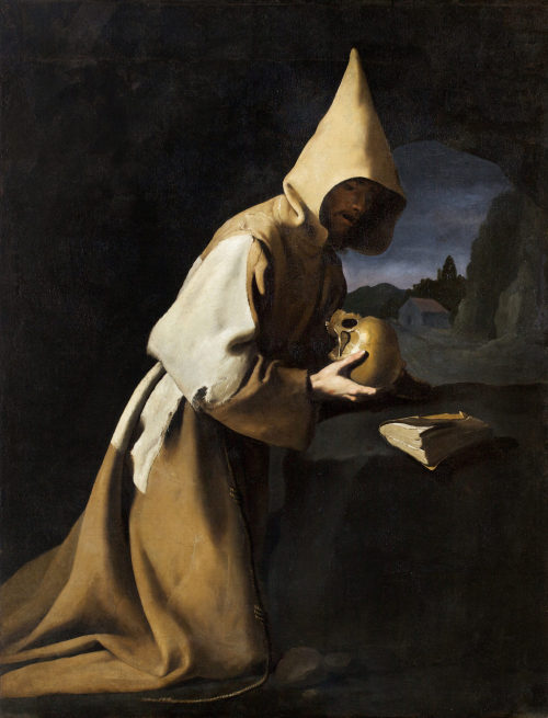 Francisco de Zurbarán (Künstler*in), Der heilige Franziskus von Assisi in Meditation, 1630–1635