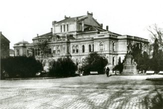 Außenansicht Rückseite Stadttheater Düsseldorf, Ludwig-Zimmermann-Straße