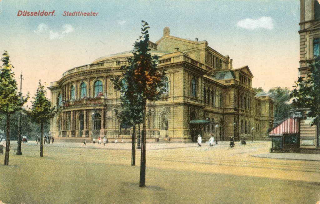 Postkarte Düsseldorf. Stadttheater