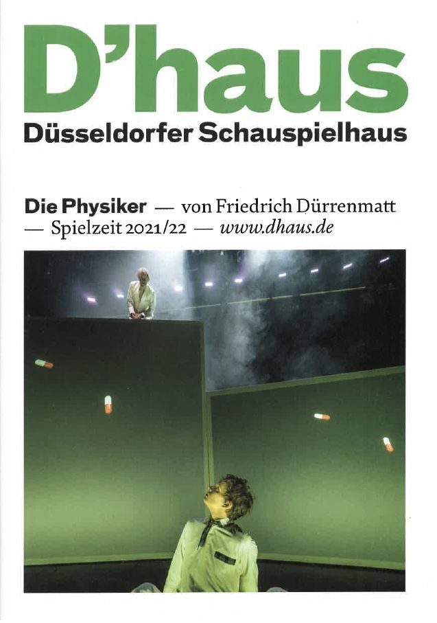 Programmheft (Umschlag) zu "Die Physiker" von Friedrich Dürrenmatt. Premiere am 15. September 2 ...