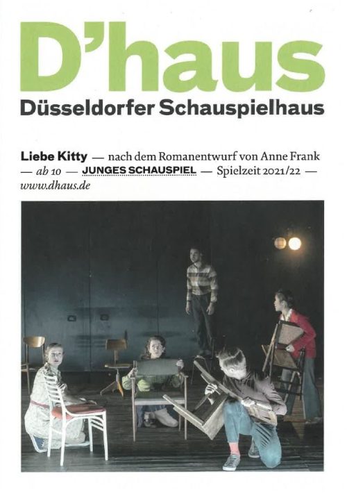 Programmheft (Umschlag) zu "Liebe Kitty" nach dem Romanentwurf von Anne Frank. Premiere am 7. O ...