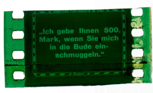 Filmkader zeigt Einzelbild des Films.