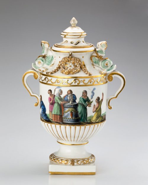 Porzellanmanufaktur Frankenthal (Hersteller*in), Potpourri-Vase mit Trauerszene, 1776