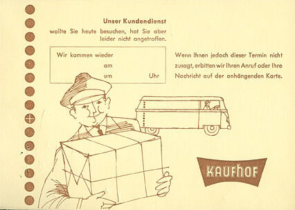 Korrespondenz von Spedition Hasenkamp an Otto Piene