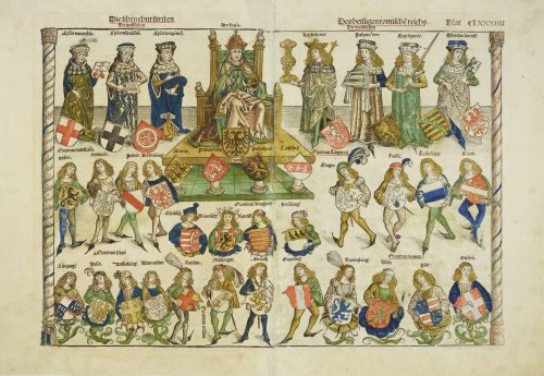 Michael Wolgemut (Künstler*in), Der Kaiser und die Stände des Reichs, 1493