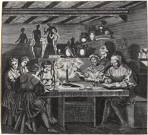 Unbekannt (Künstler*in), Die Akademie des Baccio Bandinelli, nach 1531