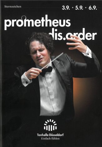 Programmheft (Umschlag) zu promotheus dis.order. Premiere am 3.9.2021 in der Tonhalle Düsseldor ...