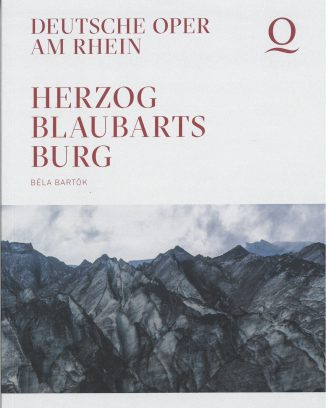 Programmheft (Umschlag) zu "Blaubart" von Béla Bartól. Premiere an der Deutschen Oper am Rhein  ...