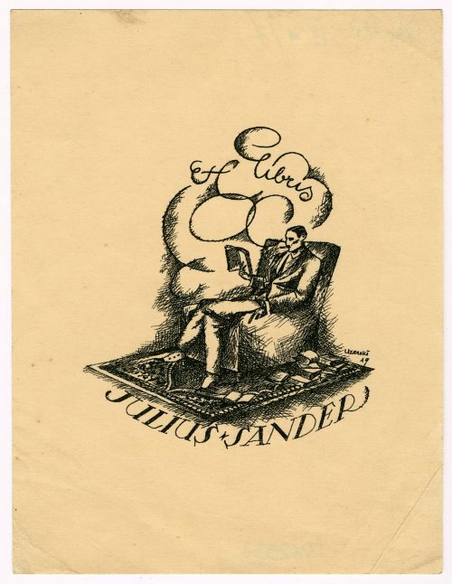 Adolf Uzarski (Künstler*in), Ex Libris: Julius Sander, 1919