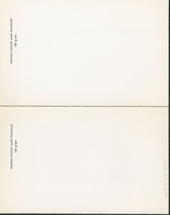 Otto Piene, Papierproben für die Einladung zur Ausstellungseröffnung "Ein Fest für das Licht", Galerie Schmela, 7. Oktober 1960