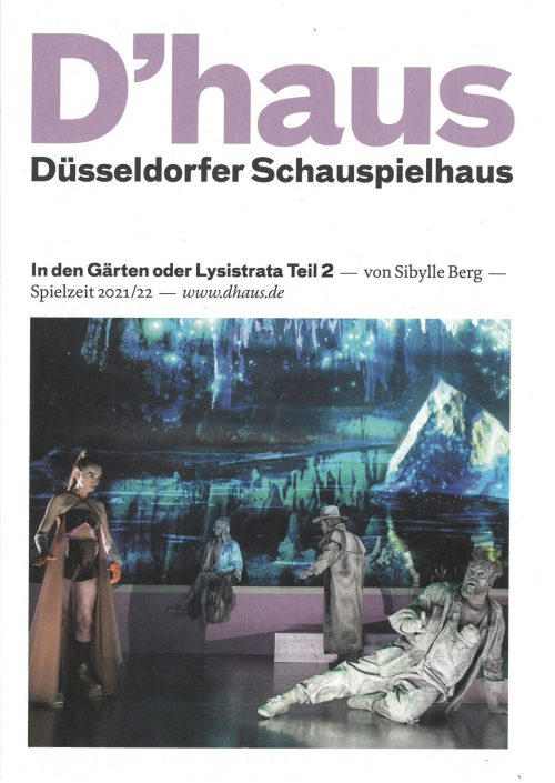 Programmheft (Umschlag) zu "In den Gärten oder Lysistrata Teil 2" von Sibylle Berg