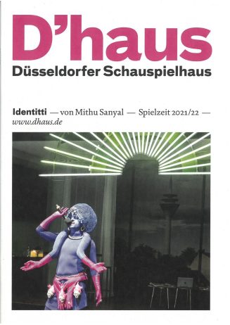 Programmheft (Umschlag) zu "Identitti" von Mithu Sanyal. Premiere am 13. November 2021 im Klein ...