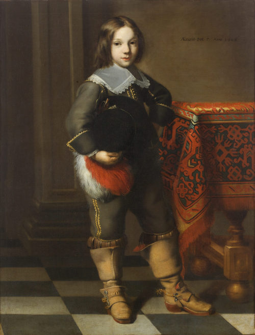 Samuel Hofmann (Künstler*in), Ganzfiguriges Bildnis eines siebenjährigen Jungen, 1646