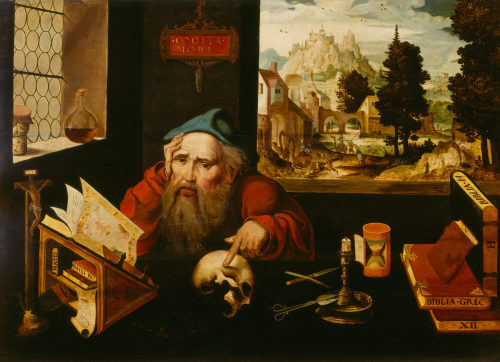 Joos van Cleve (Künstler*in), Der heilige Hieronymus im Gehäus, ca. 1520–1525