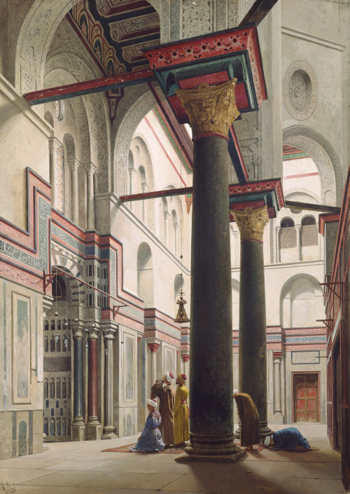 Adolf Seel (Künstler*in), Innenansicht der Kalaun-Moschee in Kairo, ab 1874