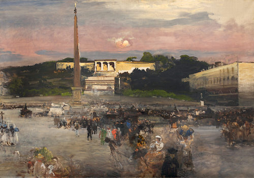 Oswald Achenbach (Künstler*in), Piazza del Popolo, 1895