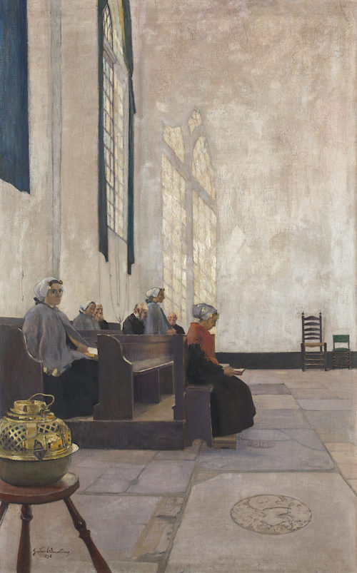 Gustav Wendling (Künstler*in), Kircheninneres (Kirche in Scheveningen), 1898