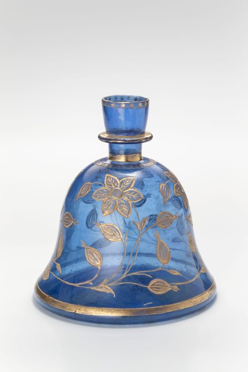 Unbekannt (Ausführung), blaue Hukka (Wasserpfeife) mit Golddekoration, ca. 1800–1840 (Mogul–Zeit)