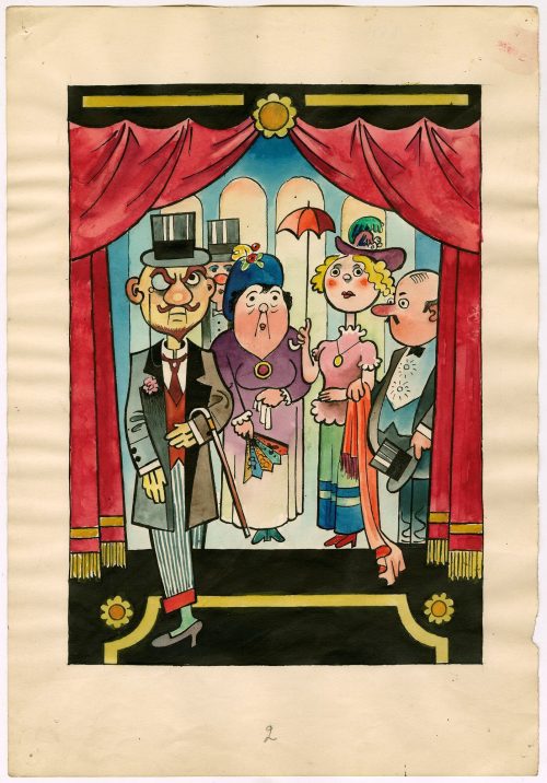 Adolf Uzarski (Künstler*in), Seite 2: Das Kasperle-Bilderbuch. Prinzessin Tausendschön. Bilder von Adolf Uzarski. Verse von Heinrich Maria Denneborg, 1947-1948