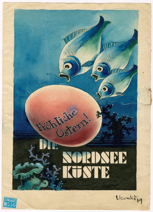 Adolf Uzarski (Künstler*in), Fröhliche Ostern! Die Nordseeküste, 1939