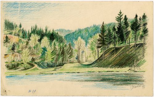 Adolf Uzarski (Künstler*in), Landschaft, 1942