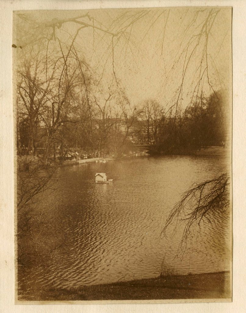 See mit Entenhaus im Hofgarten