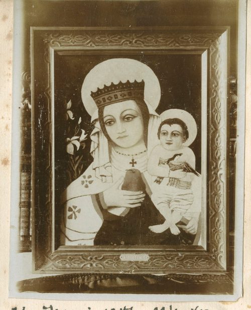 Unbekannt (Fotograf*in), Werkfotografie einer Madonna mit Kind, 26. Juni 1917