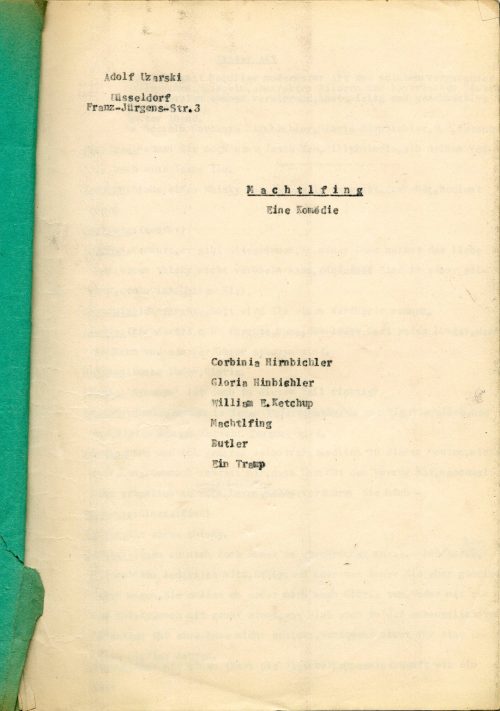 Adolf Uzarski (Autor*in), Machtlfing. Eine Komödie, ohne Datum