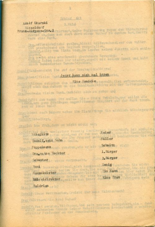 Adolf Uzarski (Autor*in), Jeder kann sich mal irren. Eine Komödie, ohne Datum