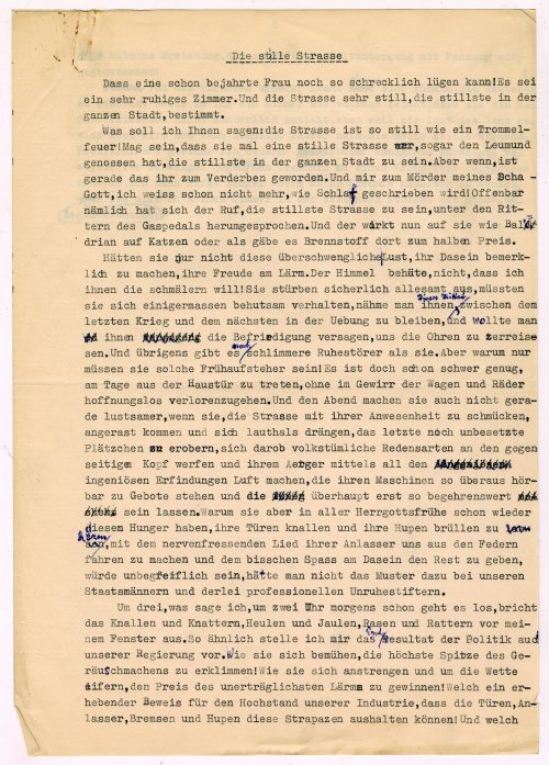 Adolf Uzarski (Autor*in), Die stille Strasse, ohne Datum