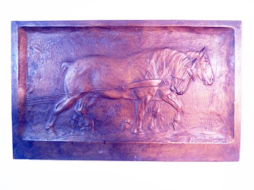 Josef Pallenberg (Künstler*in), Zwei Arbeitspferde vorm Pflug, 1902-1946