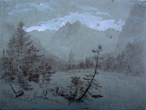 Carl Gustav Carus (Künstler*in), Das Inntal bei Brennbichl, 1854