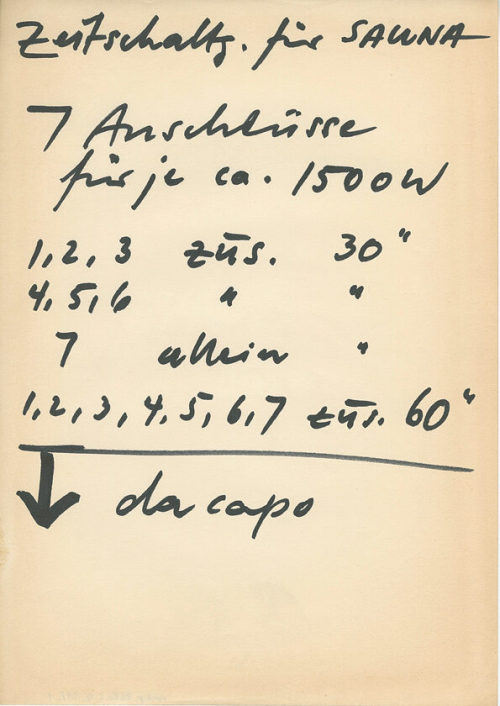 Museum am Ostwall (Beteiligte Institution), Werkskizze von Otto Piene zur Ausstellung "Piene: Fire, Flower, Power" im Museum am Ostwall, Dortmund, 1967