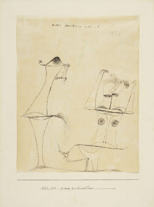 Paul Klee (Künstler*in), Zeichnung zum Urwelt Paar, 1921