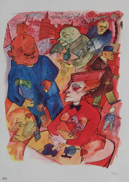 George Grosz (Künstler*in), Ach, knallige Welt, du seliges Abnormitätenkabinett, 1916